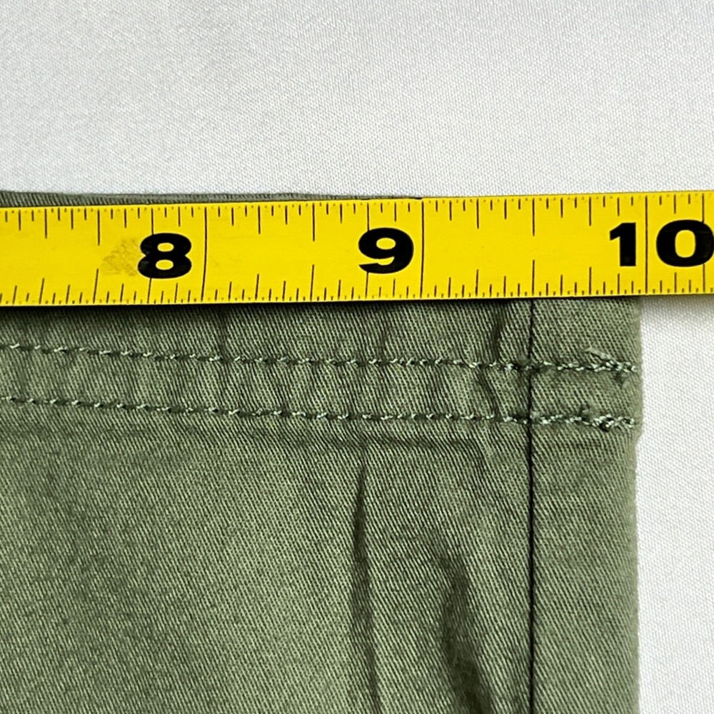 Abercrombie Kids Cargo Pants Kids 15/16 Regular Olive Green Wide Leg Utility New - Picture 9 of 11